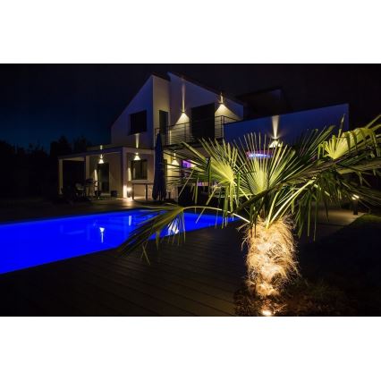 LED Vanjska zidna svjetiljka 2xLED/3W/230V IP54 crna