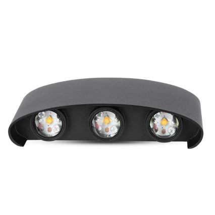 LED Vanjska zidna svjetiljka 6xLED/6W/230V IP54 4000K crna