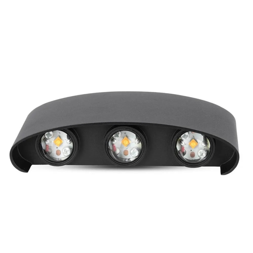 LED Vanjska zidna svjetiljka 6xLED/6W/230V IP54 4000K crna