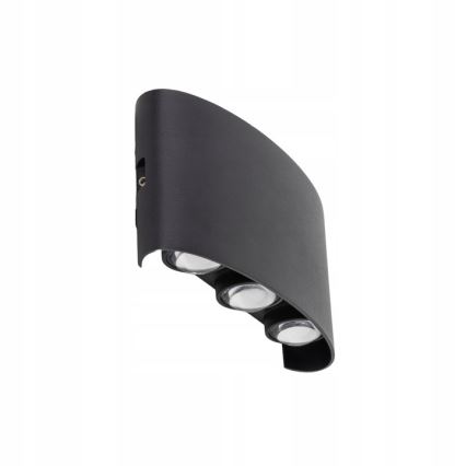 LED Vanjska zidna svjetiljka ARROW 6xLED/1W/230V IP54 crna