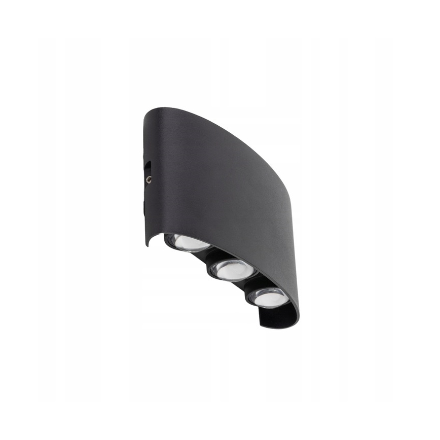 LED Vanjska zidna svjetiljka ARROW 6xLED/1W/230V IP54 crna