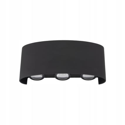 LED Vanjska zidna svjetiljka ARROW 6xLED/1W/230V IP54 crna