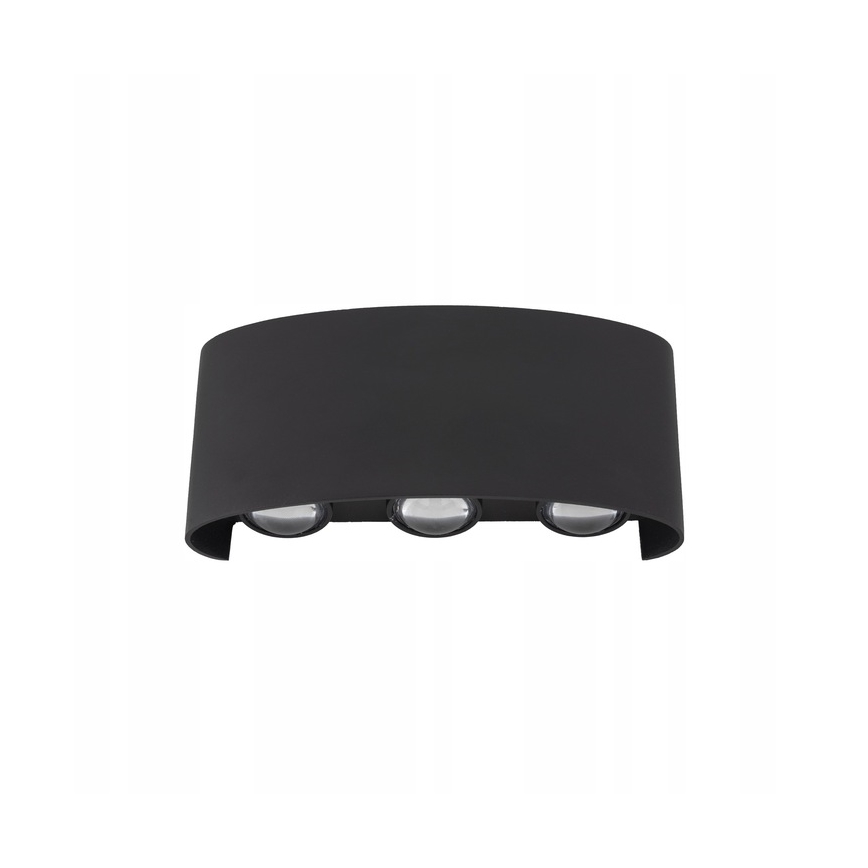 LED Vanjska zidna svjetiljka ARROW 6xLED/1W/230V IP54 crna