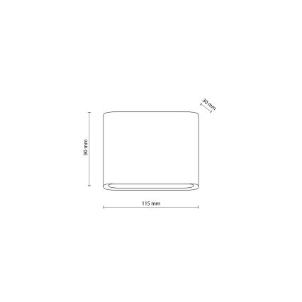 LED Vanjska zidna svjetiljka ARWENA 2xLED/3W/230V IP54 crna