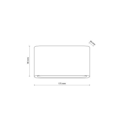 LED Vanjska zidna svjetiljka ARWENA 2xLED/6W/230V IP54 crna
