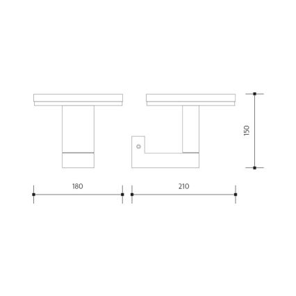 LED Vanjska zidna svjetiljka BARI LED/10W/230V 4000K IP54 antracit