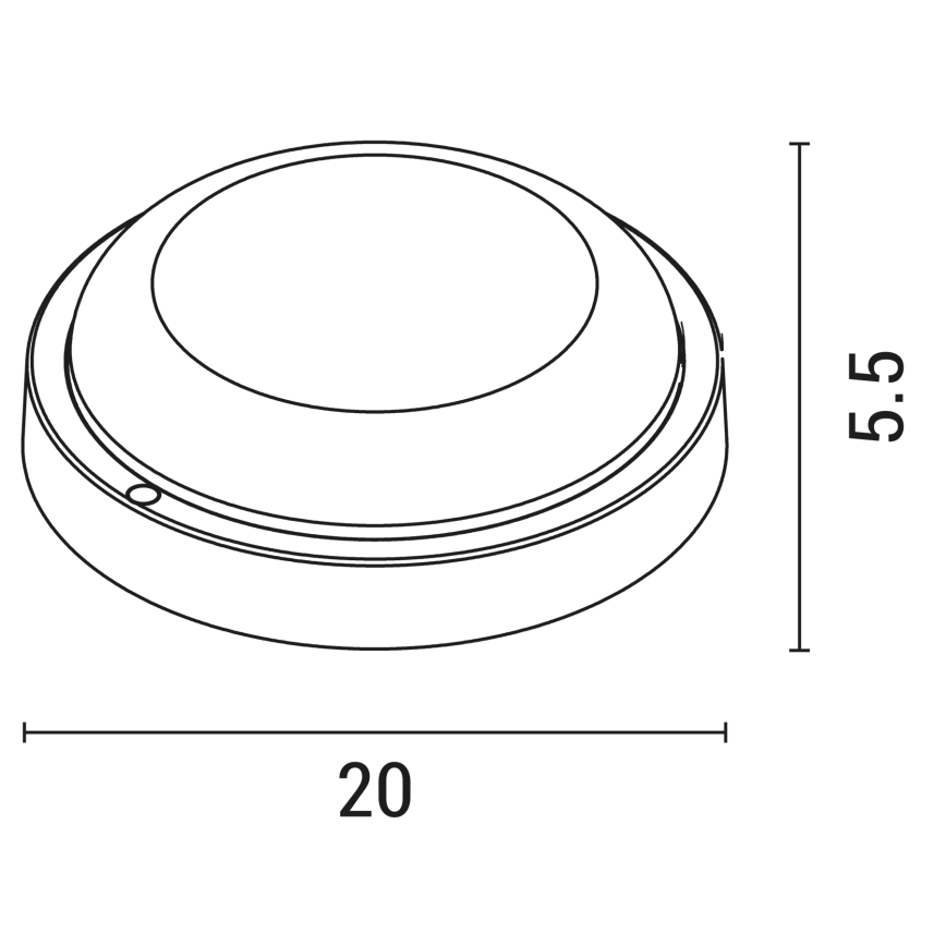 LED Vanjska zidna svjetiljka BULKHEAD LED/18W/230V 3000K IP54 crna