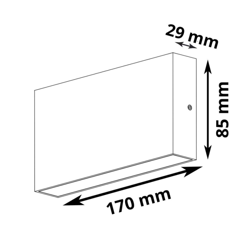 LED Vanjska zidna svjetiljka CHICAGO LED/5,5W/230V IP44 bijela
