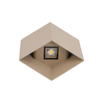 LED vanjska zidna svjetiljka CUBE LED/10W/230V IP54 bež