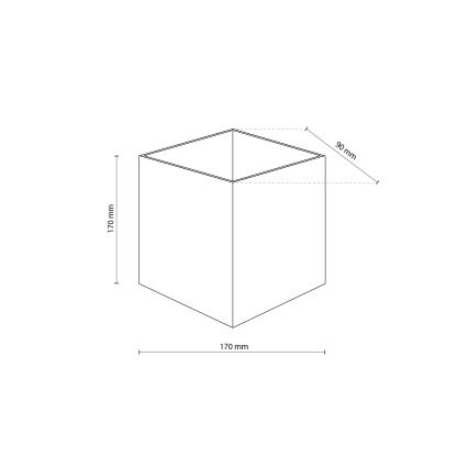 LED vanjska zidna svjetiljka CUBE LED/10W/230V IP54 bež