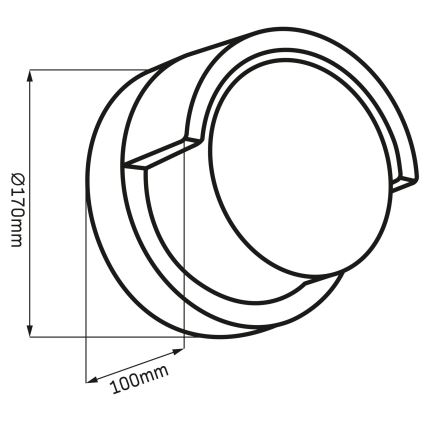 LED Vanjska zidna svjetiljka ESSEN LED/10W/230V IP44 crna