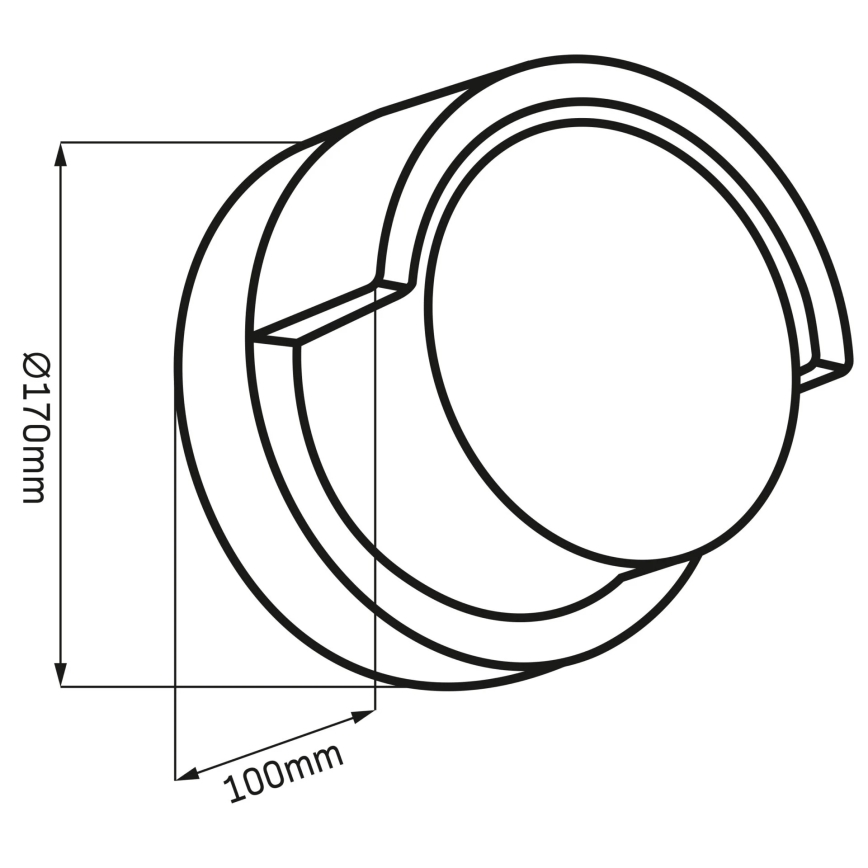 LED Vanjska zidna svjetiljka ESSEN LED/10W/230V IP44 crna