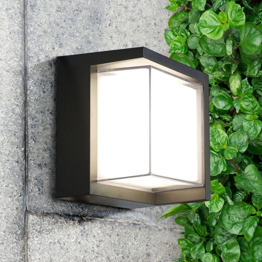LED Vanjska zidna svjetiljka ESSEN LED/12W/230V IP44 crna