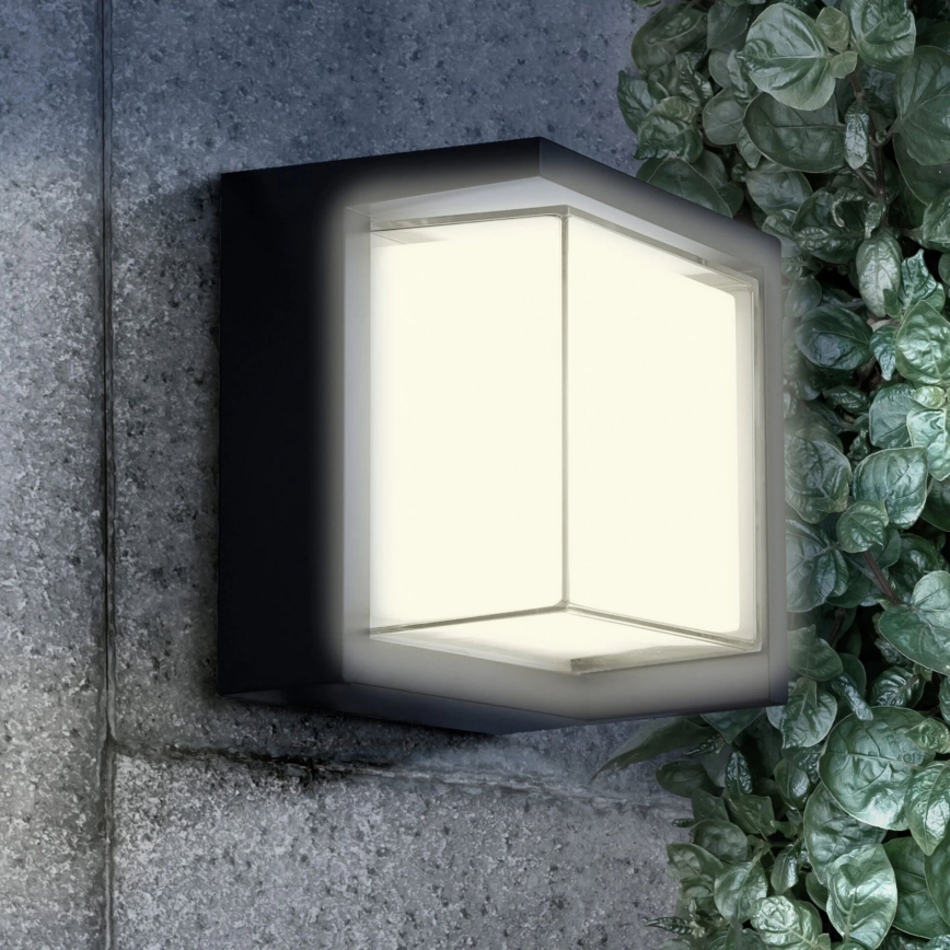 LED Vanjska zidna svjetiljka ESSEN LED/12W/230V IP44 crna
