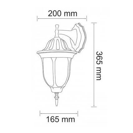 LED Vanjska zidna svjetiljka FLORENCJA 1xE27/10W/230V IP43