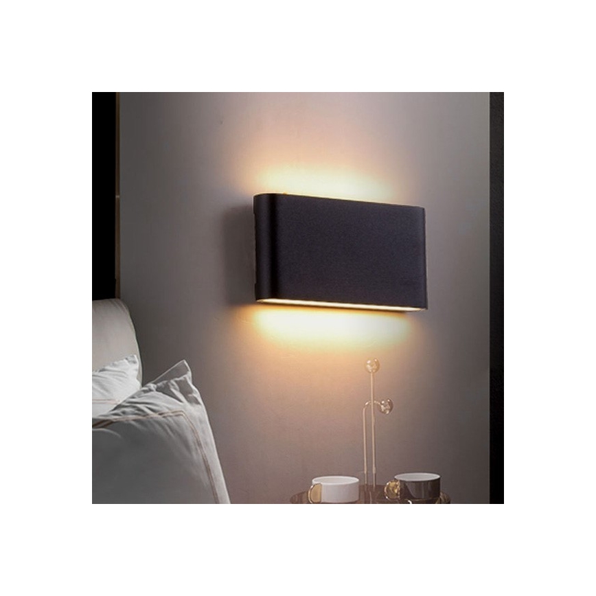 LED Vanjska zidna svjetiljka FLOW 2xLED/3W/230V IP54 4000K antracit