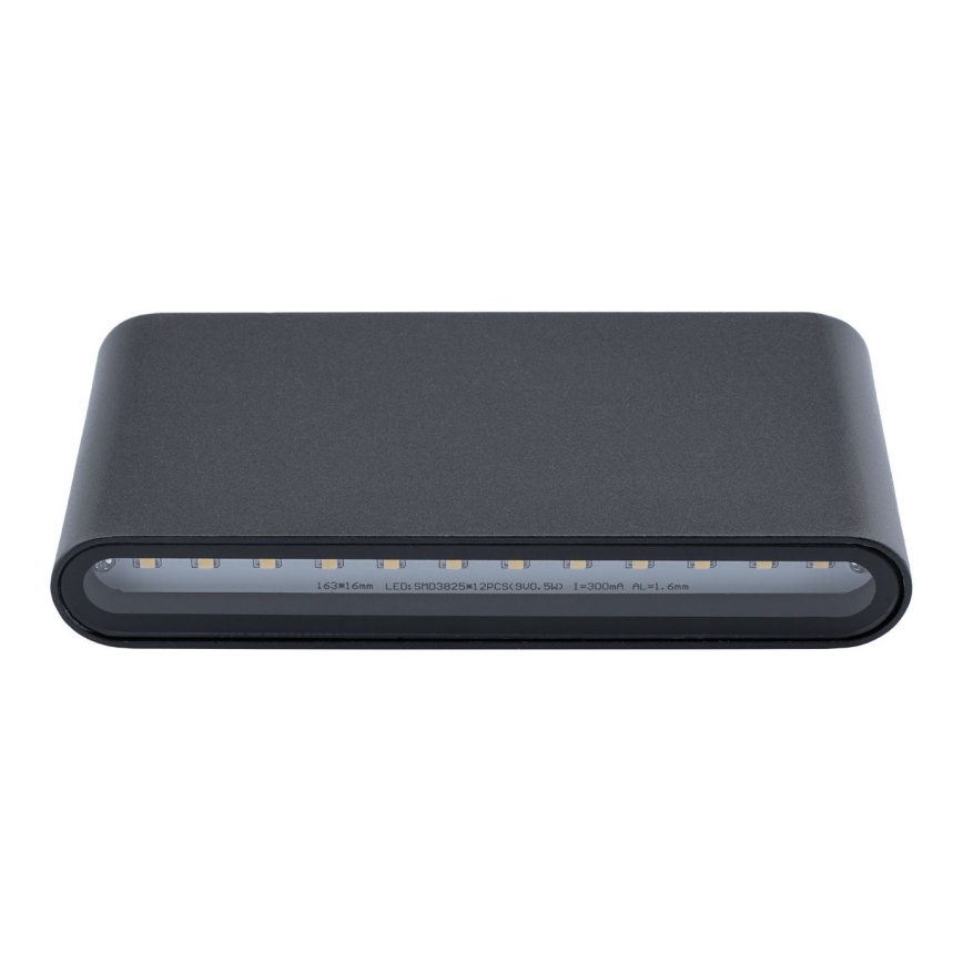 LED Vanjska zidna svjetiljka FLOW 2xLED/6W/230V IP54 crna