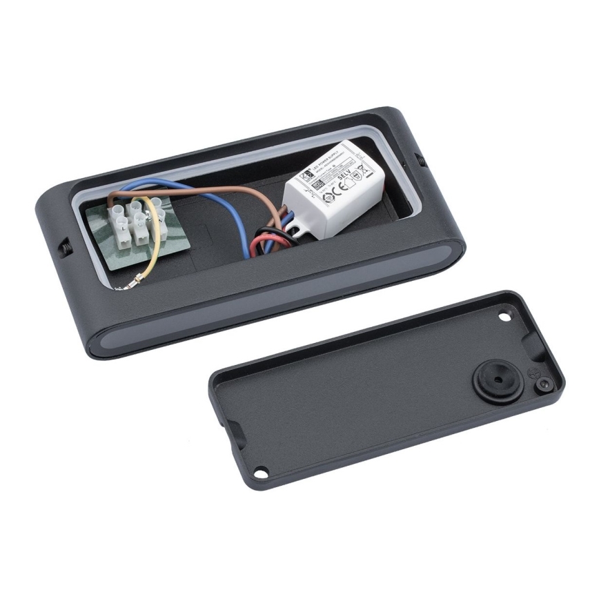 LED Vanjska zidna svjetiljka FLOW LED/6W/230V IP54 crna
