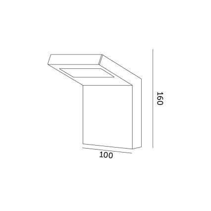 LED Vanjska zidna svjetiljka INDUO K LED/10W/230V 4000K IP54
