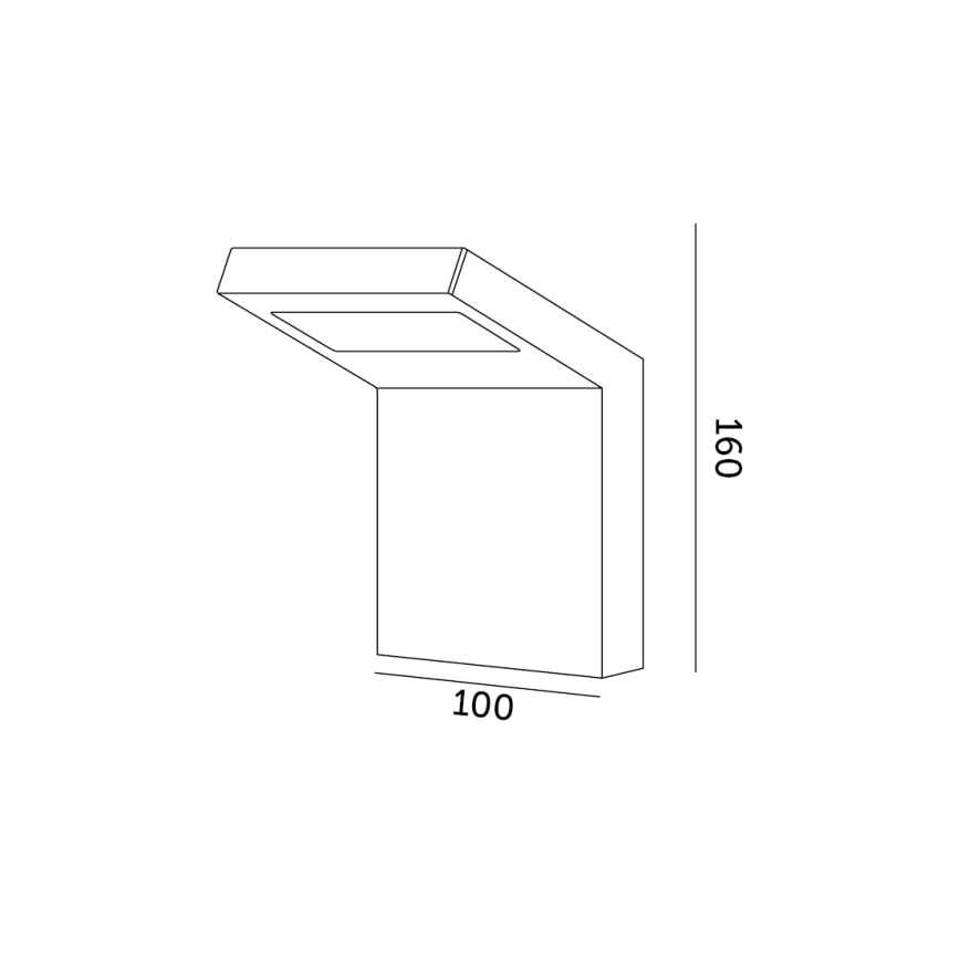 LED Vanjska zidna svjetiljka INDUO K LED/10W/230V 4000K IP54