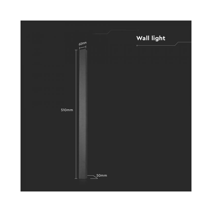 LED vanjska zidna svjetiljka LED/10W/230V 3000K IP65 51 cm antracit