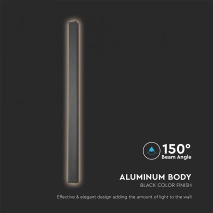 LED vanjska zidna svjetiljka LED/10W/230V 4000K IP65 51 cm crna