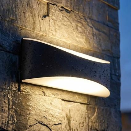 LED vanjska zidna svjetiljka LED/10W/230V IP65 crna