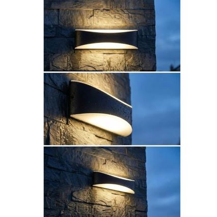 LED vanjska zidna svjetiljka LED/10W/230V IP65 crna