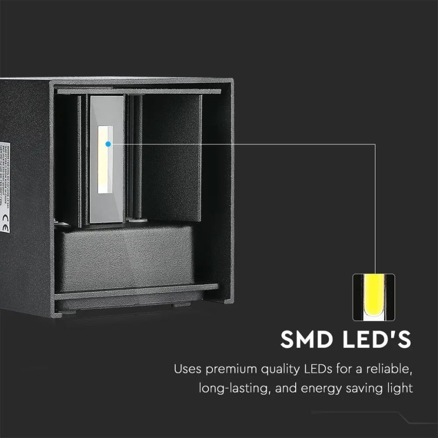 LED Vanjska zidna svjetiljka LED/11W/230V 3000K IP65 crna