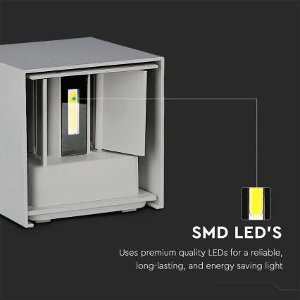 LED Vanjska zidna svjetiljka LED/11W/230V 3000K IP65 siva