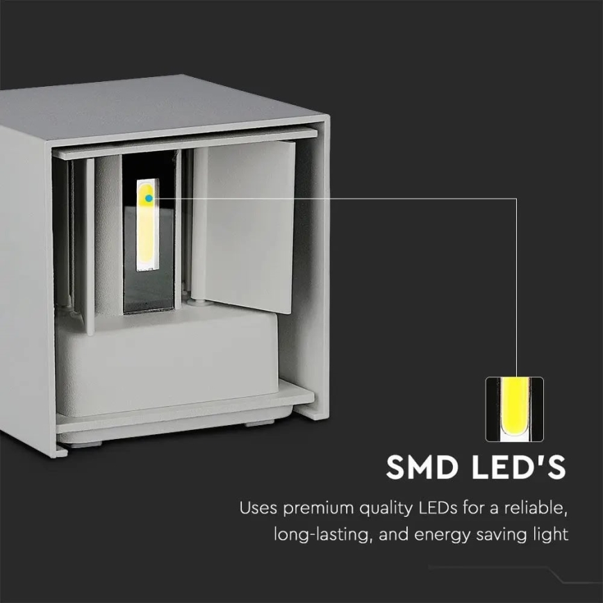 LED Vanjska zidna svjetiljka LED/11W/230V 3000K IP65 siva