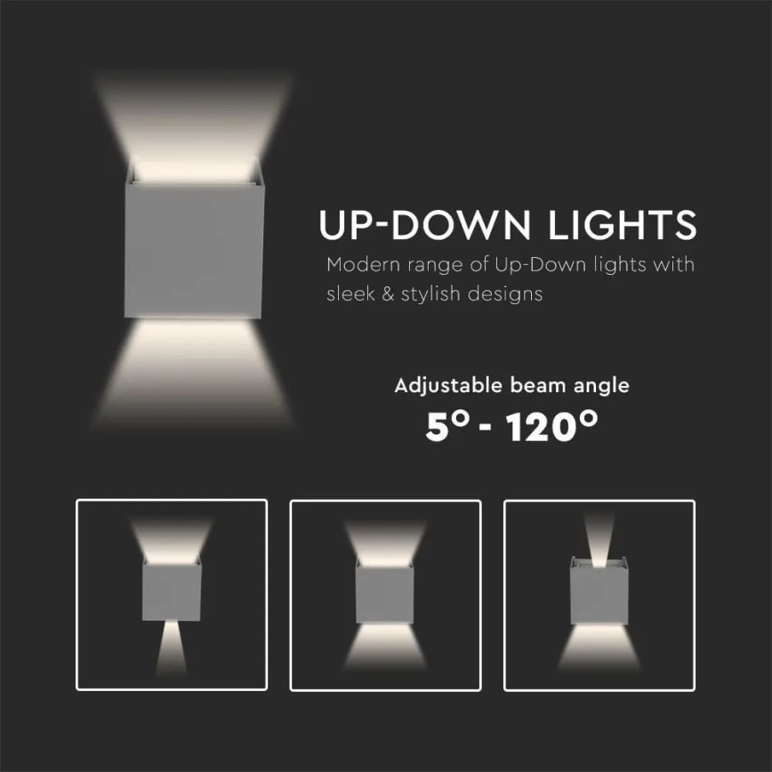 LED Vanjska zidna svjetiljka LED/11W/230V 3000K IP65 siva