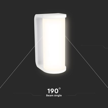 LED Vanjska zidna svjetiljka LED/12W/230V 3000/4200/6500K IP65 bijela
