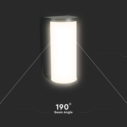 LED Vanjska zidna svjetiljka LED/12W/230V 3000/4200/6500K IP65 crna