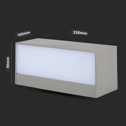 LED Vanjska zidna svjetiljka LED/12W/230V 3000K IP65