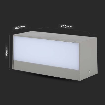 LED Vanjska zidna svjetiljka LED/12W/230V 4000K IP65