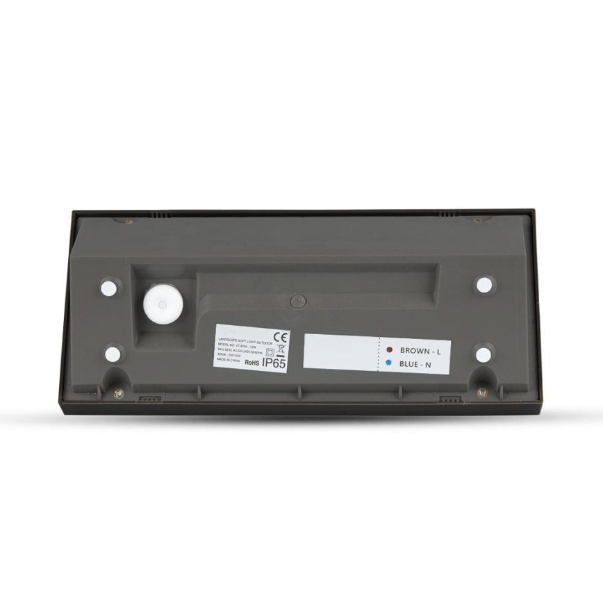 LED Vanjska zidna svjetiljka LED/12W/230V 6400K IP65 crna