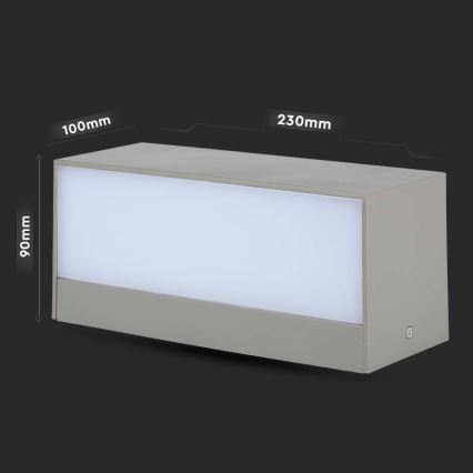 LED Vanjska zidna svjetiljka LED/12W/230V 6400K IP65