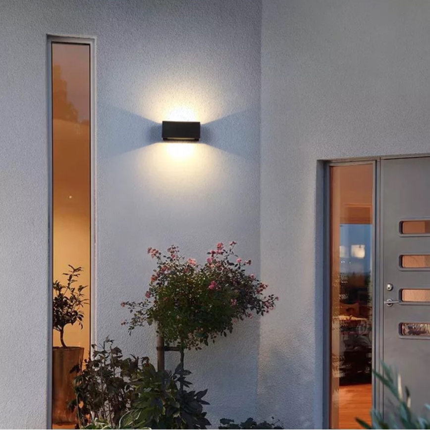 LED Vanjska zidna svjetiljka LED/12W/230V IP54 crna