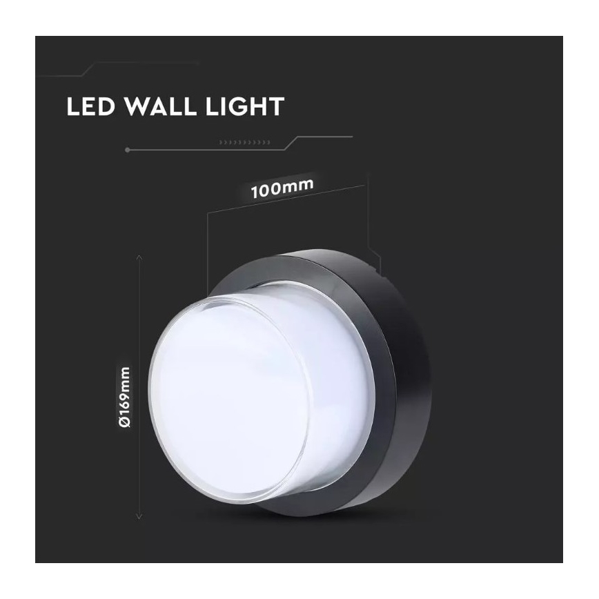 LED Vanjska zidna svjetiljka LED/12W/230V IP65 3000K