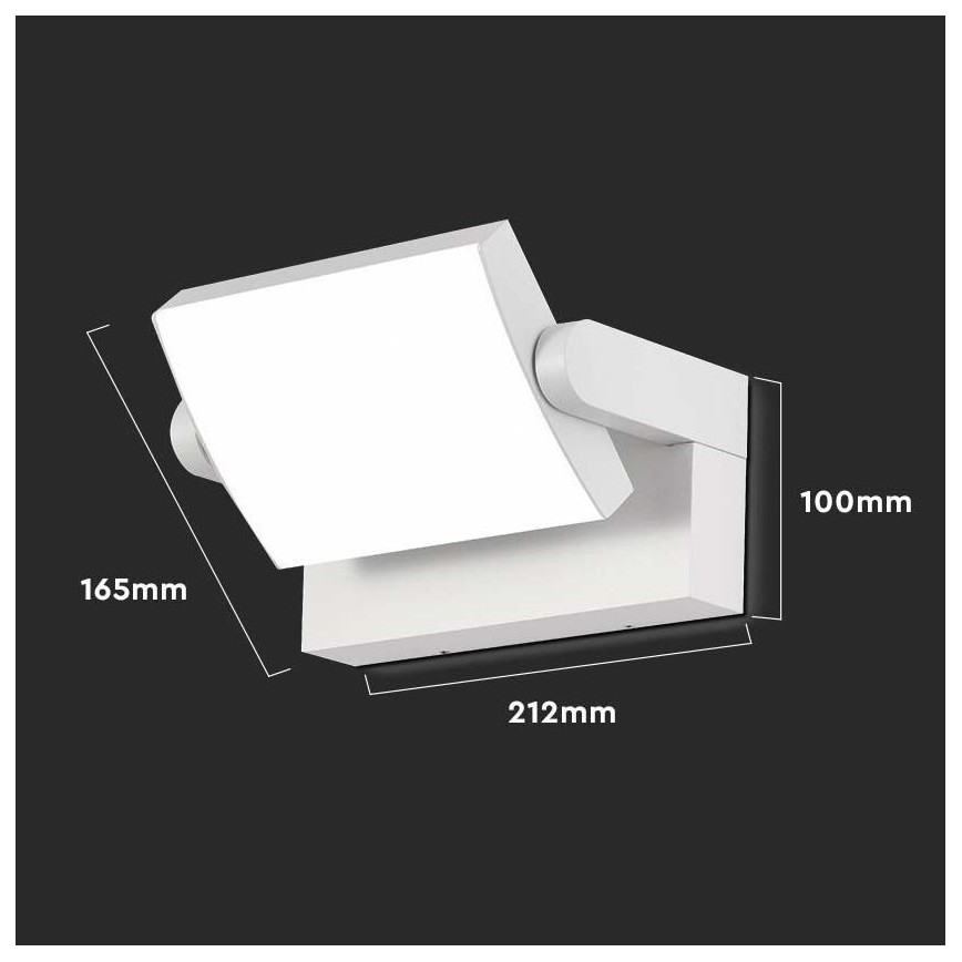 LED Vanjska zidna svjetiljka LED/17W/230V 3000K IP65