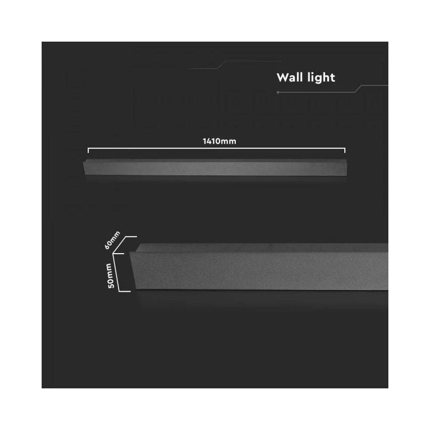 LED Vanjska zidna svjetiljka LED/23W/230V 3000K IP65 crna