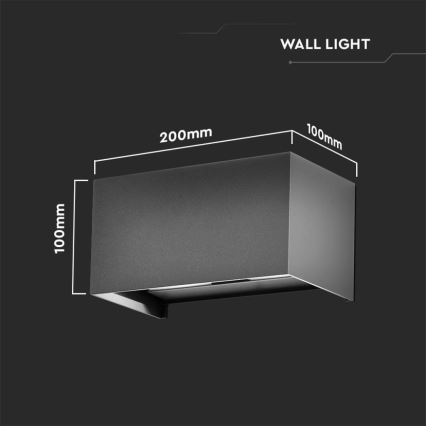 LED vanjska zidna svjetiljka LED/24W/230V 3000K IP65 antracit