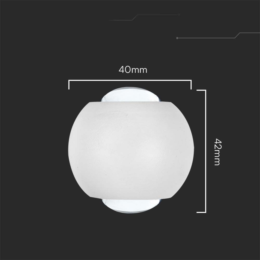 LED Vanjska zidna svjetiljka LED/2W/230V 4000K IP54 bijela