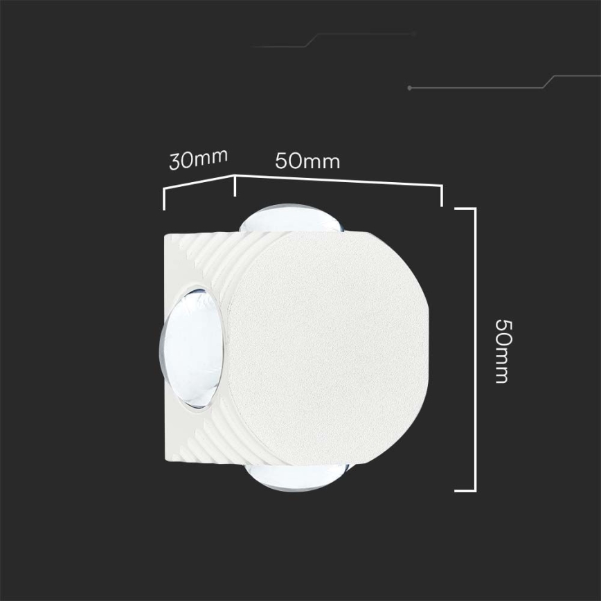 LED Vanjska zidna svjetiljka LED/4W/230V 3000K IP54 bijela