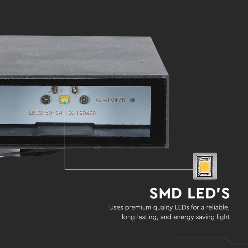 LED Vanjska zidna svjetiljka LED/4W/230V 3000K IP65 crna