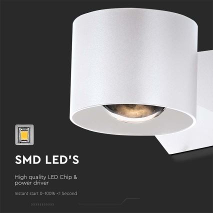 LED Vanjska zidna svjetiljka LED/5W/230V 3000K IP65 bijela