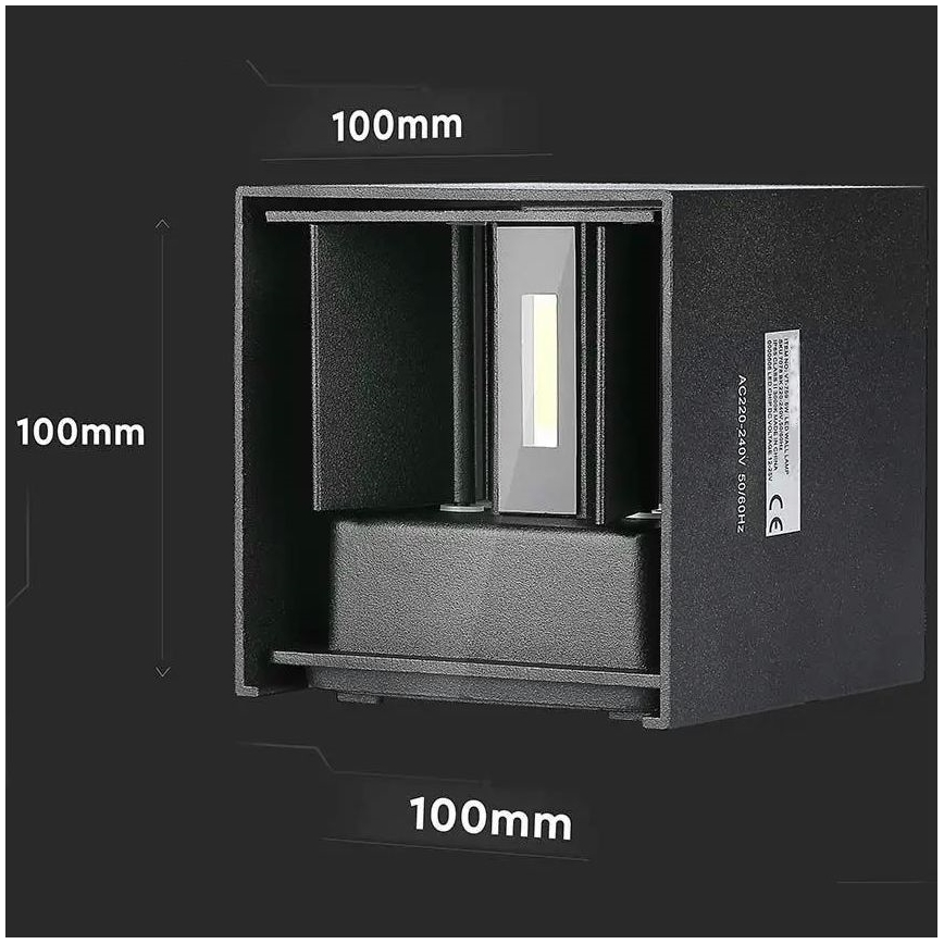 LED Vanjska zidna svjetiljka LED/5W/230V 3000K IP65 crna