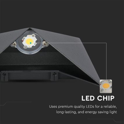 LED Vanjska zidna svjetiljka LED/5W/230V 3000K IP65 crna