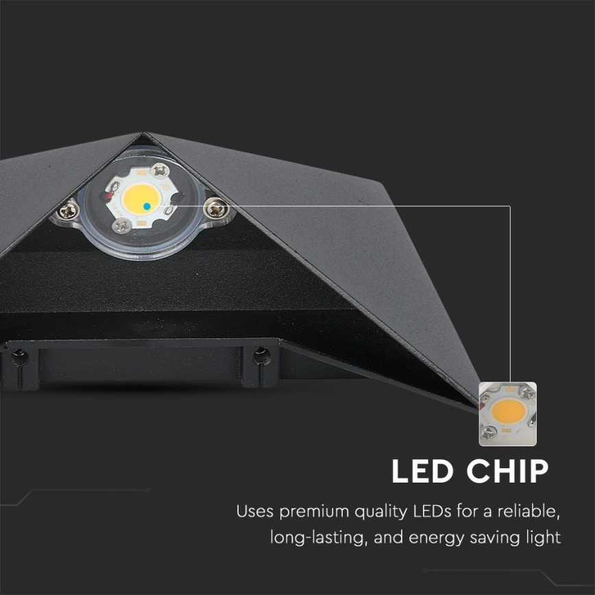 LED Vanjska zidna svjetiljka LED/5W/230V 3000K IP65 crna